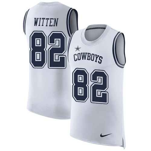 Nike Cowboys #82 Jason Witten White Men's Stitched NFL Limited Rush Tank Top Jersey Nike Cowboys #82 Jason Witten White Men's Stitched NFL Limited Rush Tank Top Jersey