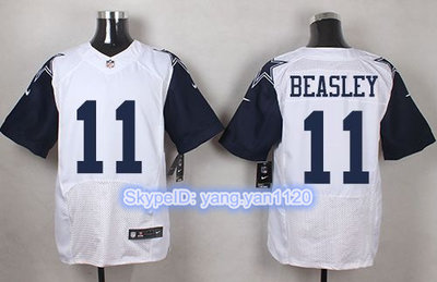 Nike Cowboys #11 Cole Beasley White Men's Stitched NFL Elite Rush Jersey