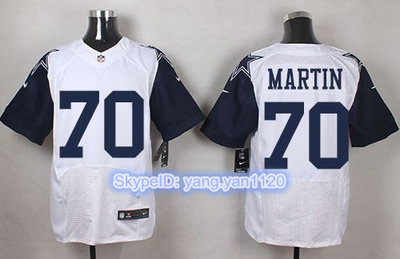 Nike Cowboys #70 Zack Martin White Men's Stitched NFL Elite Rush Jersey