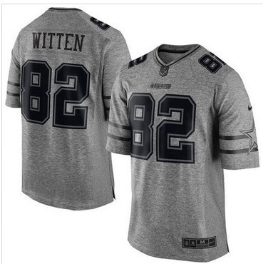 Nike Dallas Cowboys #82 Jason Witten Gray Men's Stitched NFL Limited Gridiron Gray Jersey
