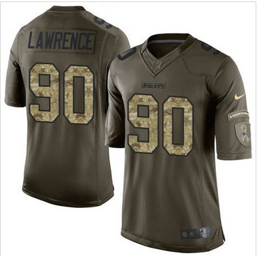 Nike Dallas Cowboys #90 Demarcus Lawrence Green Men's Stitched NFL Limited Jersey