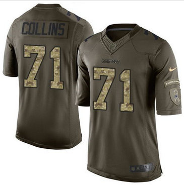 Nike Dallas Cowboys #71 La'el Collins Green Men's Stitched NFL Limited Jersey
