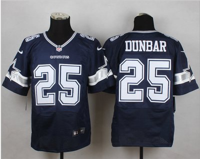 New Dallas Cowboys #25 Dunbar Blue Team Color Men's Stitched NFL Elite jersey