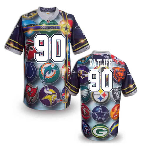 New Dallas Cowboys #90 Demarcus Lawrence Team Color NFL Elite Fanatical Version Jersey
