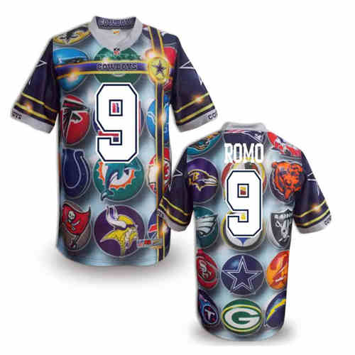 New Dallas Cowboys #9 Tony Romo Color NFL Elite Fanatical Version Jerseys