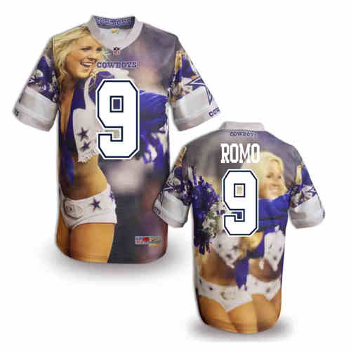 New Dallas Cowboys 9 Tony Romo Color NFL Elite Fanatical Version Jerseys