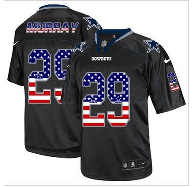 NEW Dallas Cowboys #29 DeMarco Murray Black NFL Elite USA Flag Fashion Jersey