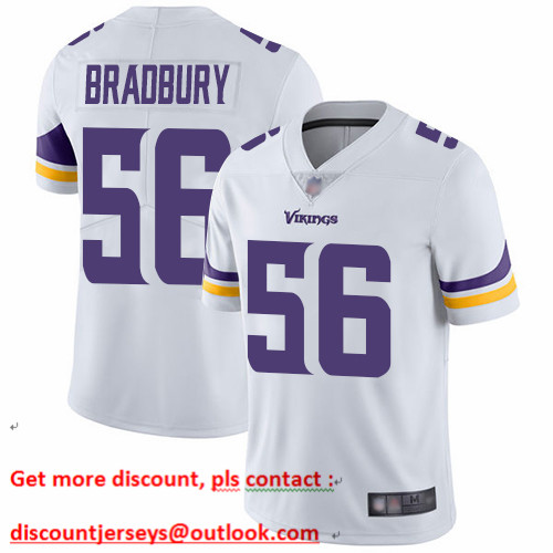 Vikings #56 Garrett Bradbury White Men's Stitched Football Vapor Untouchable Limited Jersey