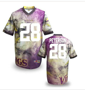 Minnesota Vikings #28 PETERSON Men's Stitched NFL Elite Fanatical Version Jersey (9)