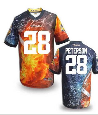 Minnesota Vikings #28 PETERSON Men's Stitched NFL Elite Fanatical Version Jersey (8)