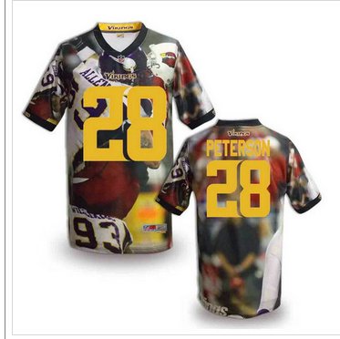 Minnesota Vikings #28 PETERSON Men's Stitched NFL Elite Fanatical Version Jersey (7)
