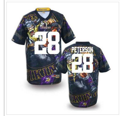 Minnesota Vikings #28 PETERSON Men's Stitched NFL Elite Fanatical Version Jersey (1)