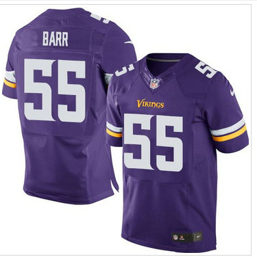 NEW Vikings #55 Anthony Barr Purple Team Color Men's Stitched NFL Elite Jersey