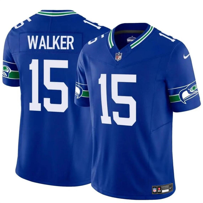 Men's Seattle Seahawks #15 P.J. Walker Royal 2024 F.U.S.E Throwback Vapor Limited Stitched Football Jersey Men's Seattle Seahawks #15 P.J. Walker Royal 2024 F.U.S.E Throwback Vapor Limited Stitched Football Jersey