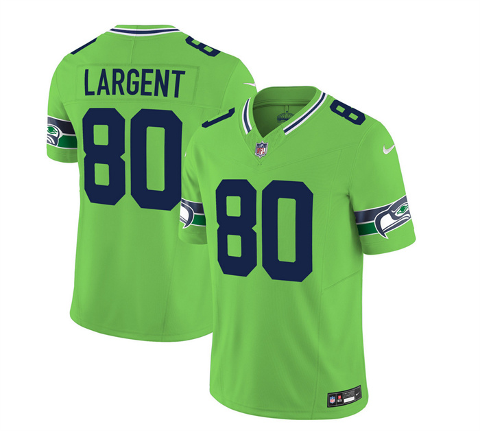 Men's Seattle Seahawks #80 Steve Largent 2023 F.U.S.E. Green Limited Stitched Football Jersey Men's Seattle Seahawks #80 Steve Largent 2023 F.U.S.E. Green Limited Stitched Football Jersey