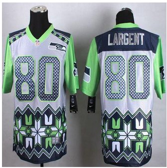 New Seattle Seahawks #80 Steve Largent Grey Men's Stitched NFL Elite Noble Fashion Jersey