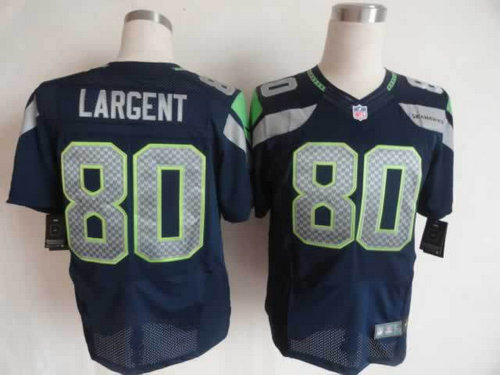 NEW NFL Seattle Seahawks 80 Steve Largent Blue Jerseys (Elite)
