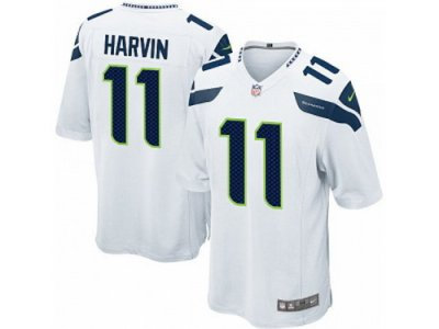 NEW NFL Seattle Seahawks 11 Percy Harvin White Jerseys(Game)