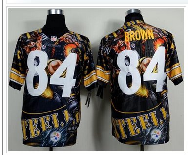 NEW Pittsburgh Steelers #84 Antonio Brown Team Color NFL Elite Fanatical Version Jersey