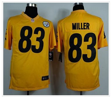 Nike Pittsburgh Steelers #83 Heath Miller Gold NFL Game Jersey