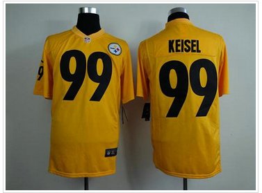 NEWPittsburgh Steelers #99 Brett Keisel Gold NFL Game Jersey