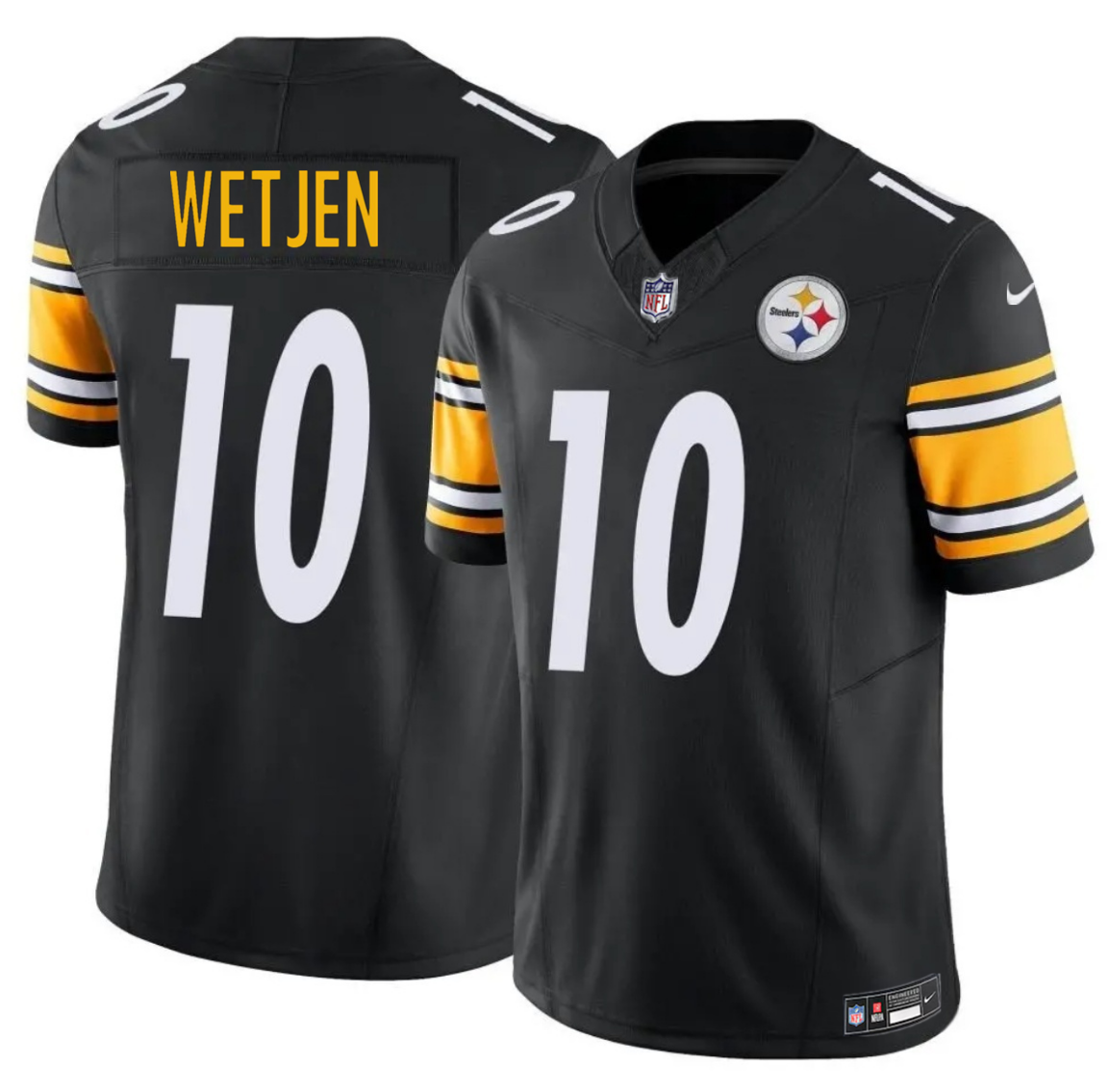 Men's Pittsburgh Steelers #10 Kaden Wetjen Black 2026 Draft F.U.S.E. Vapor Limited Stitched Football Jersey