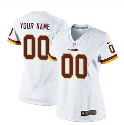 Women's Nike Washington Redskins Customized Limited White NFL Jersey