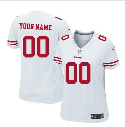 Women's Nike San Francisco 49ers Customized Limited White NFL Jersey