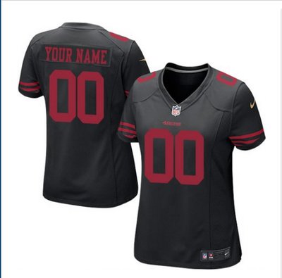 Women's Nike San Francisco 49ers Customized Limited Black NFL Jersey