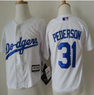 Toddler Los Angeles Dodgers #31 Joc Pederson White Cool Base Stitched Baseball Jersey Toddler Los Angeles Dodgers #31 Joc Pederson White Cool Base Stitched Baseball Jersey
