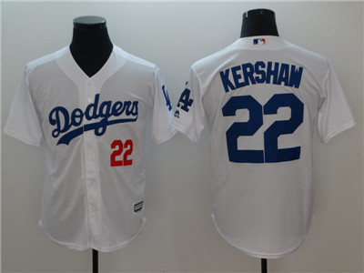 Dodgers #22 Clayton Kershaw White Cool Base Jersey