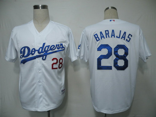mlb Los Angeles Dodgers #28 Barajas White