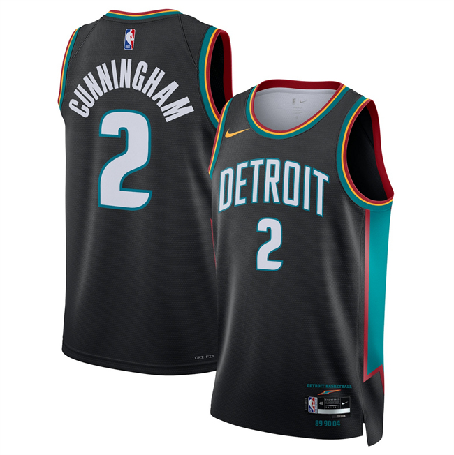 Men's Detroit Pistons #2 Cade Cunningham Cade Cunningham Black 2025 26 City Edition Stitched Basketball Jersey Men's Detroit Pistons #2 Cade Cunningham Cade Cunningham Black 2025 26 City Edition Stitched Basketball Jersey