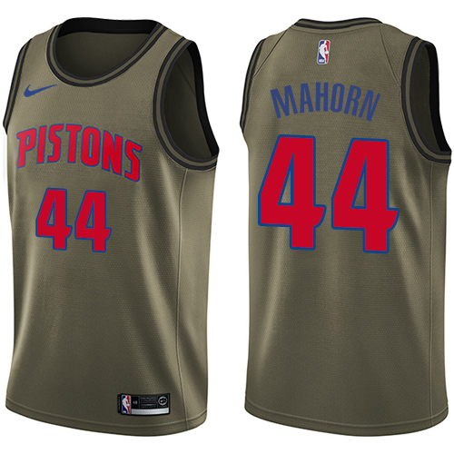 Nike Pistons #44 Rick Mahorn Green Salute to Service NBA Swingman Jersey Nike Pistons #44 Rick Mahorn Green Salute to Service NBA Swingman Jersey