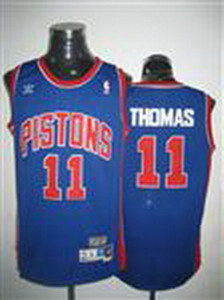 Detroit Pistons 11 Isiah Thomas blue Swingman Jersey