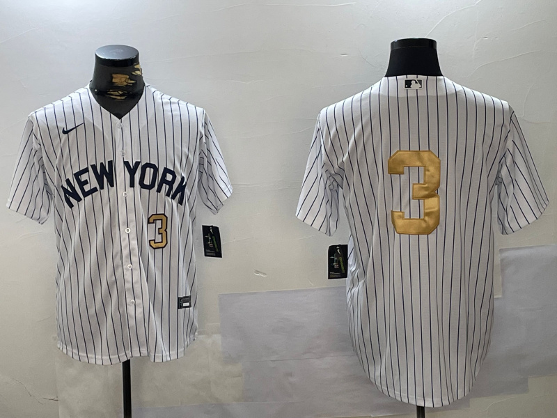 Men's New York Yankees #3 Babe Ruth White Pinstripe Without Name Fashion Cool Base Jerseys Men's New York Yankees #3 Babe Ruth White Pinstripe Without Name Fashion Cool Base Jerseys