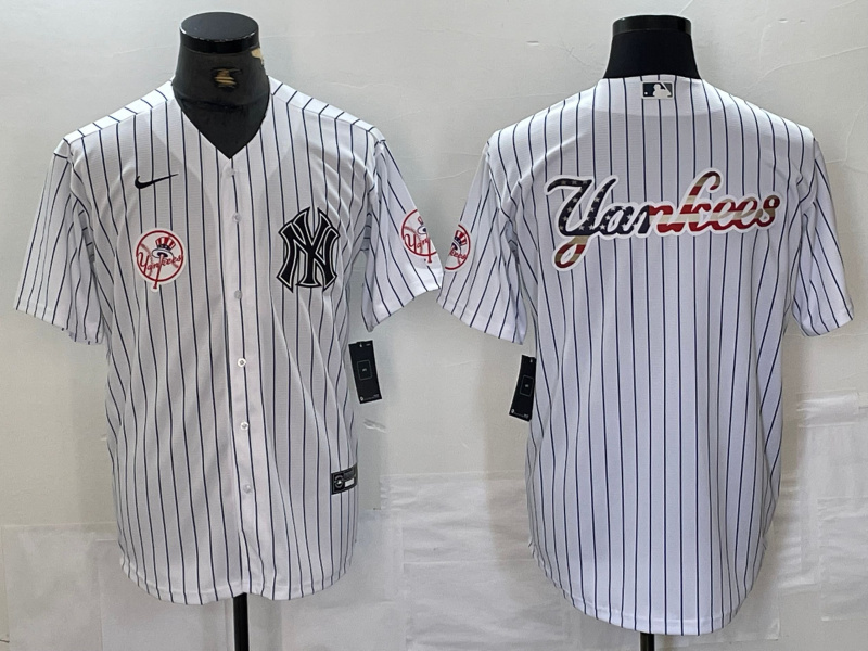 Men's New York Yankees White Team Big Logo Cool Base Stitched Baseball Jersey 12 Men's New York Yankees White Team Big Logo Cool Base Stitched Baseball Jersey 12