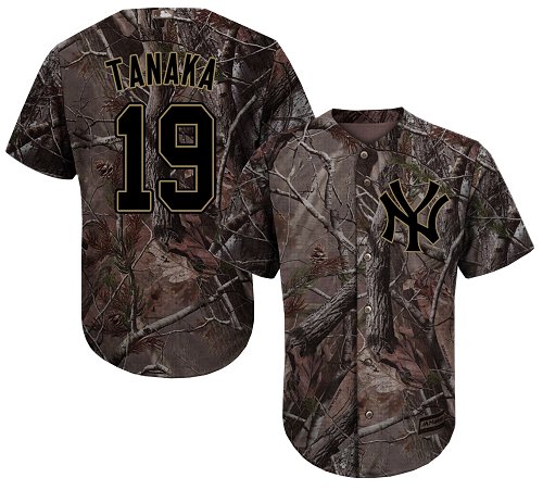 Yankees #19 Masahiro Tanaka Camo Realtree Collection Cool Base Stitched Baseball Jersey Yankees #19 Masahiro Tanaka Camo Realtree Collection Cool Base Stitched Baseball Jersey