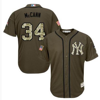 Yankees #34 Brian McCann Green Salute to Service Stitched MLB Jersey Yankees #34 Brian McCann Green Salute to Service Stitched MLB Jersey