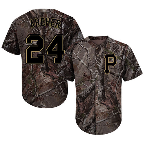 Pirates #24 Chris Archer Camo Realtree Collection Cool Base Stitched Baseball Jersey