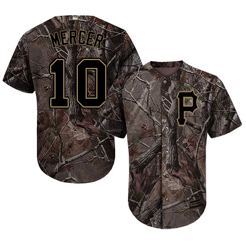 Pirates #10 Jordy Mercer Camo Realtree Collection Cool Base Stitched Baseball Jersey