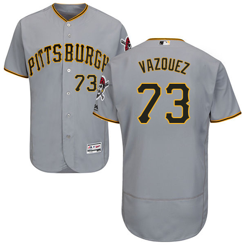 Pirates #73 Felipe Vazquez Grey Flexbase Authentic Collection Stitched Baseball Jersey Pirates #73 Felipe Vazquez Grey Flexbase Authentic Collection Stitched Baseball Jersey