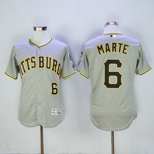 Pirates #5 Josh Harrison Grey Flexbase Authentic Collection Cooperstown Stitched MLB Jersey-2