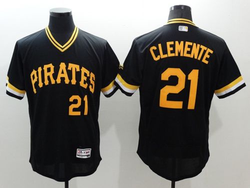 Pirates #21 Roberto Clemente Black Flexbase Authentic Collection Cooperstown Stitched MLB Jersey Pirates #21 Roberto Clemente Black Flexbase Authentic Collection Cooperstown Stitched MLB Jersey