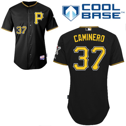 Pittsburgh Pirates #37Arquimedes Caminero Authentic Andrew McCutchen Alternate black Jersey