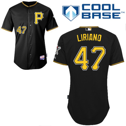 Pittsburgh Pirates #47Francisco Liriano Authentic Andrew McCutchen Alternate black Jersey