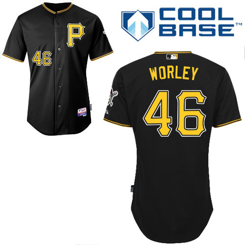 Pittsburgh Pirates #46Vance Worley Authentic Andrew McCutchen Alternate black Jersey