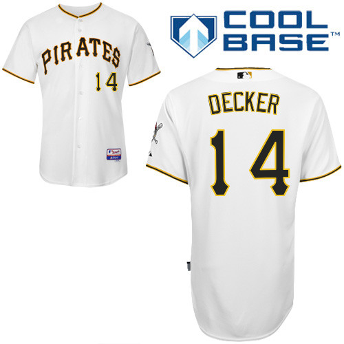 Pittsburgh Pirates #14Jaff Decker Authentic Andrew McCutchen Home White Jersey