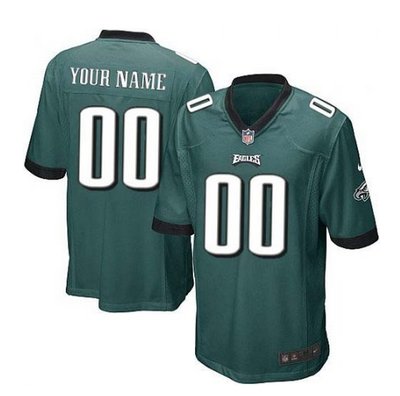 Youth Nike Philadelphia Eagles Customized Limited Midnight Green Team Color NFL Jersey