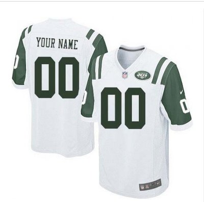 Youth Nike New York Jets Customized Limited White NFL Jersey